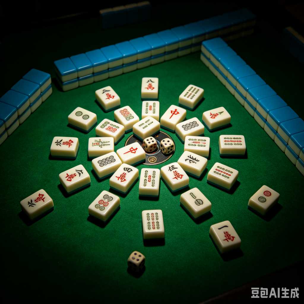 flat print mahjong set